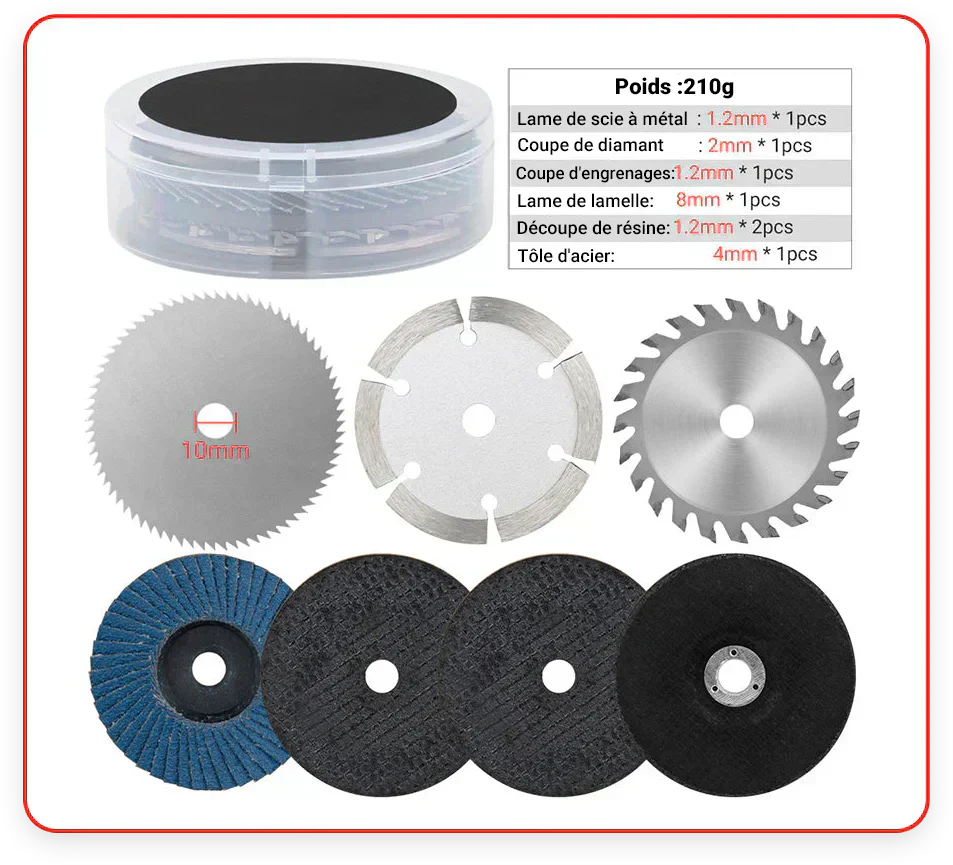 12V Mini meuleuse Ă angle avec disque de coupe