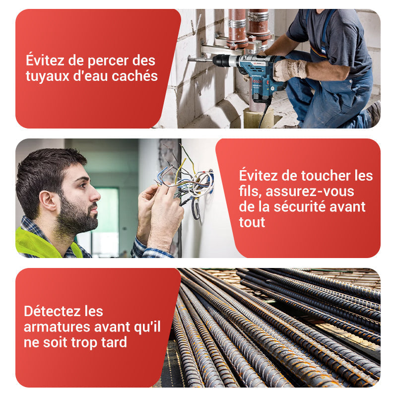 Détecteur mural portable multifonction