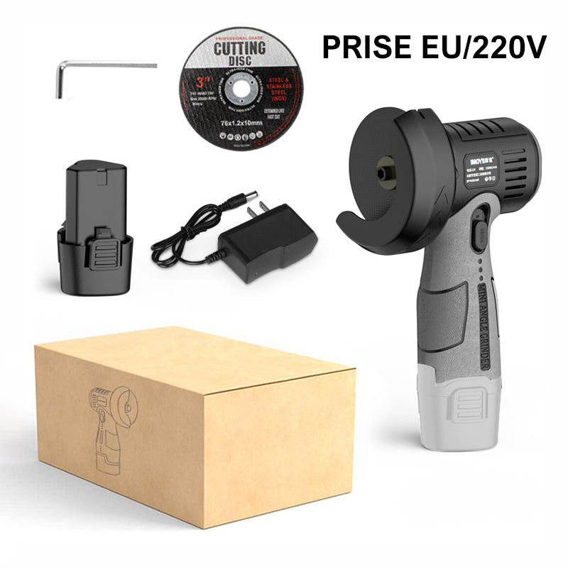 12V Mini meuleuse Ă angle avec disque de coupe