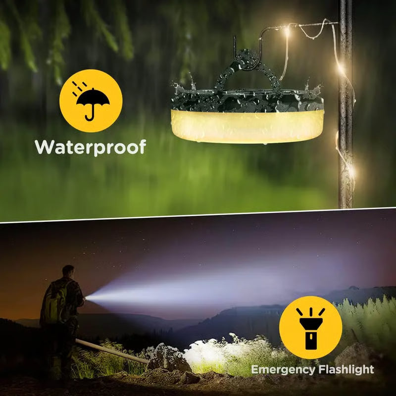 Guirlande lumineuse de camping 4 en 1