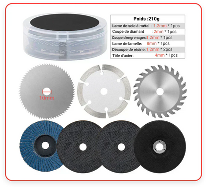 12V Mini meuleuse à angle avec disque de coupe