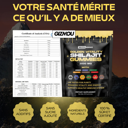 Shilajit doré biologique