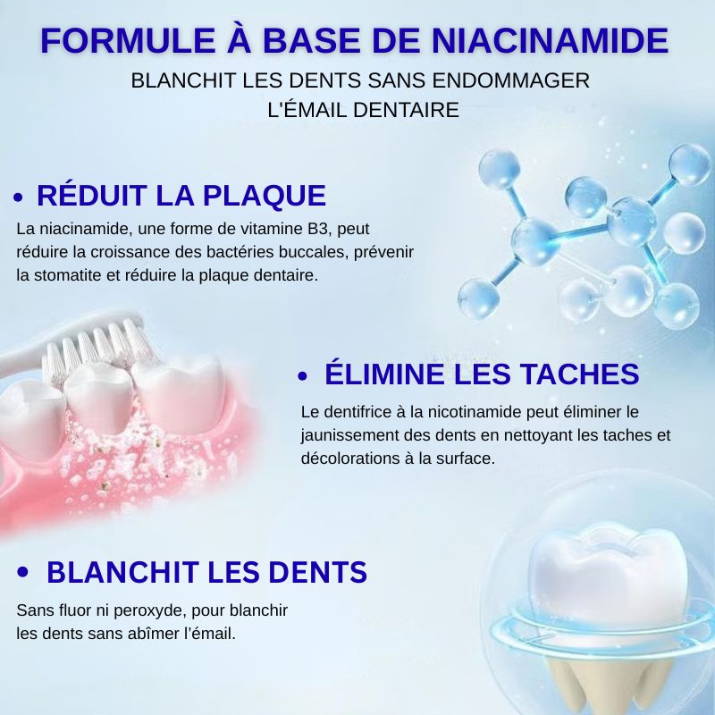 🦷 Dentifrice blanchissant à la niacinamide - Pour des dents plus saines et plus blanches ! (ne)