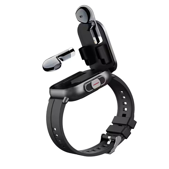 Montre connectée 2 en 1 avec écouteurs