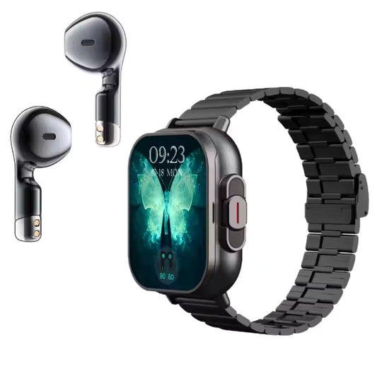 Montre connectée 2 en 1 avec écouteurs