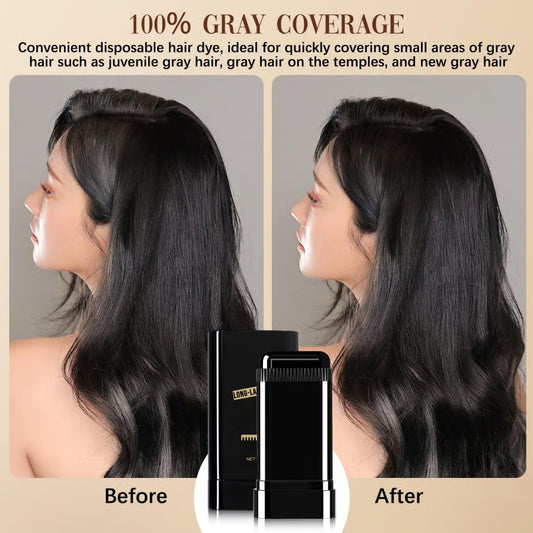 🔥Offre spéciale 👍🏻Peigne de teinture capillaire portable pour la couverture des cheveux gris - Imperméable et résistant à la transpiration (ga)