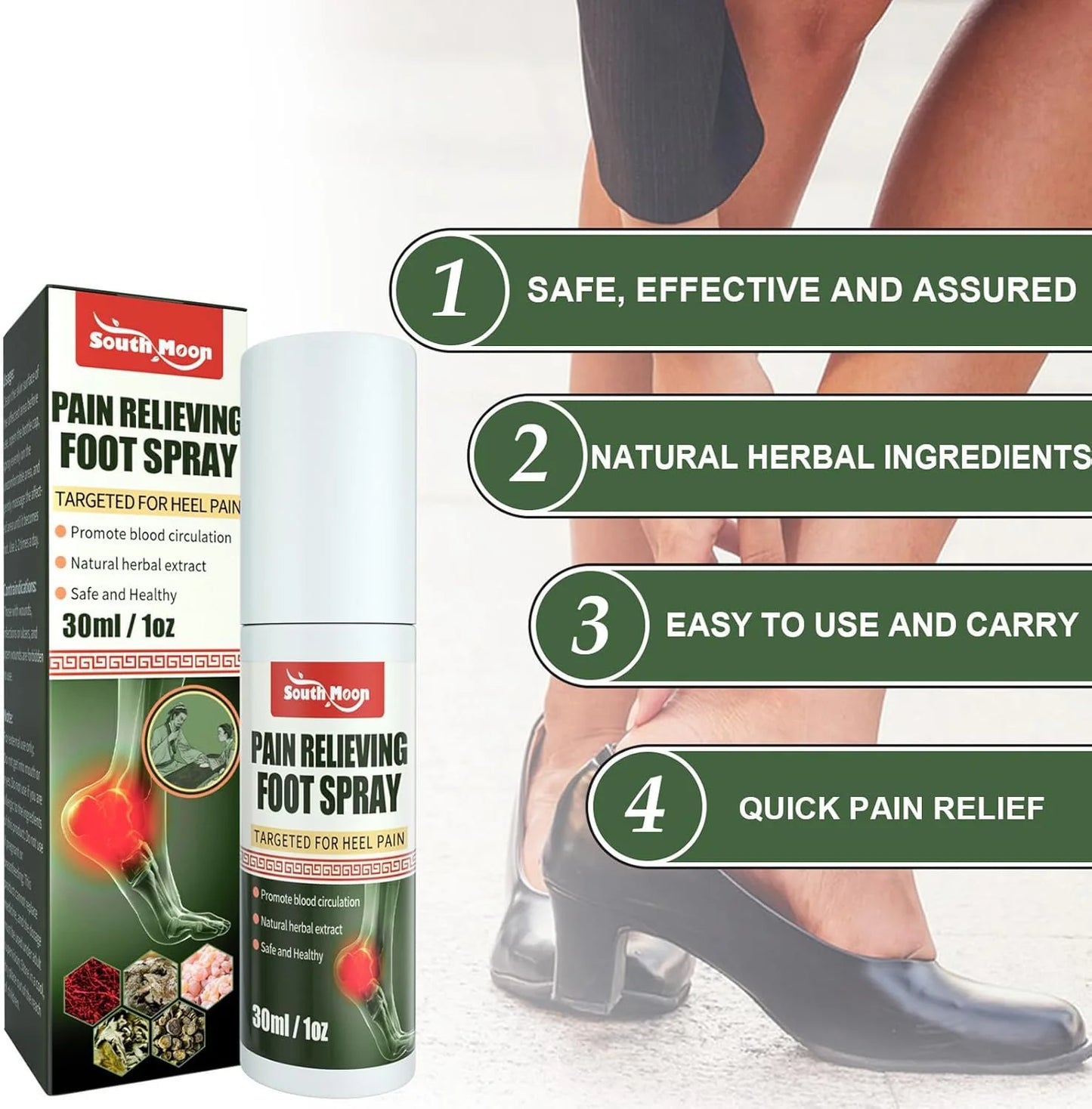 Spray antidouleur ReliefSpray™ pour les pieds et les articulations