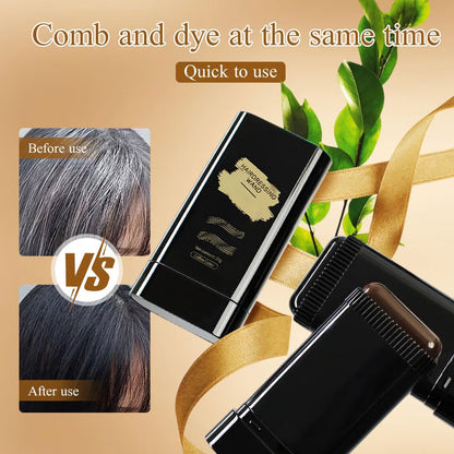 🔥Offre spéciale 👍🏻Peigne de teinture capillaire portable pour la couverture des cheveux gris - Imperméable et résistant à la transpiration (bf)